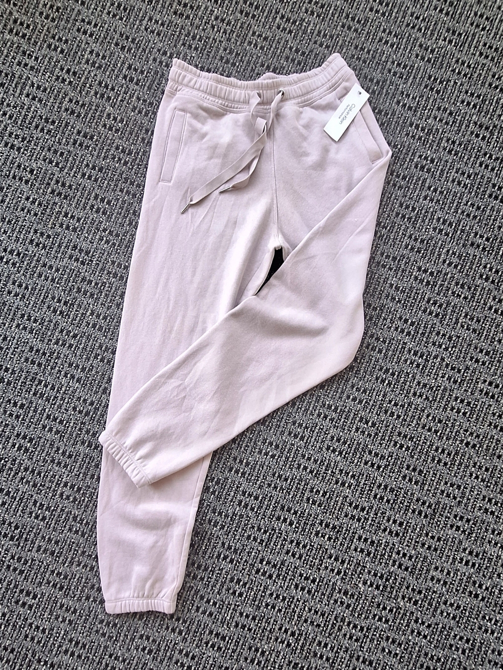 NWT Calvin Klein Light Pink Drawstring Fleece Jogger Pants